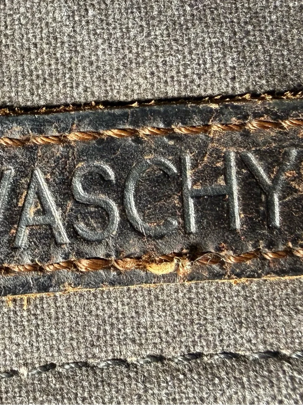 Vaschy Waxed Canvas & Leather Messenger Bag in Gray/Brown